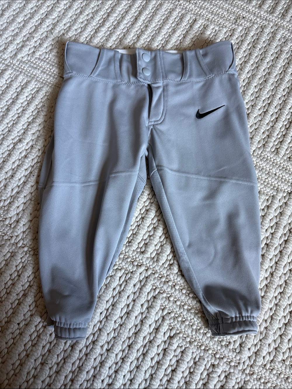 Nike Light Gray Youth Baseball Knicker Pant